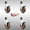 Service Caster 5 Inch 316SS High Temp Glass Filled Nylon 1-3/4 Inch Stem Caster Set Lock Brake SCC-SS316TTLEX20S514-GFNSHT-134-4 - alternate 3